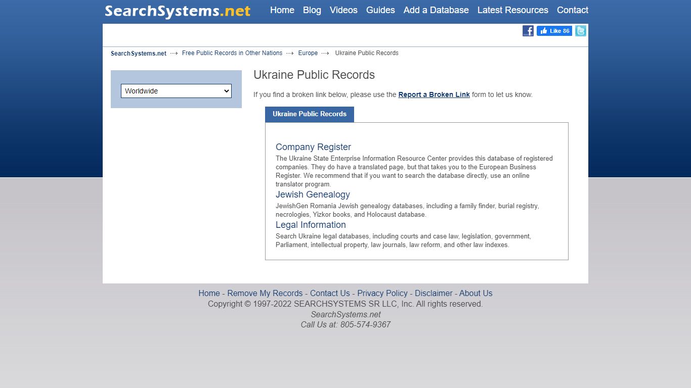 Ukraine Public Records